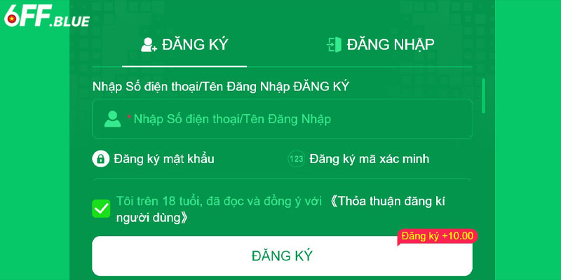 Hoàn tất đăng ký là bạn có thể vào chơi game thả ga 