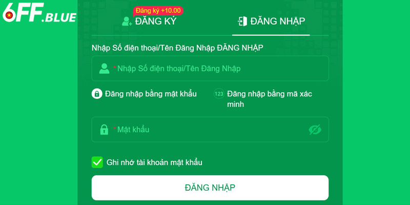 Hướng dẫn đăng nhập 6FF