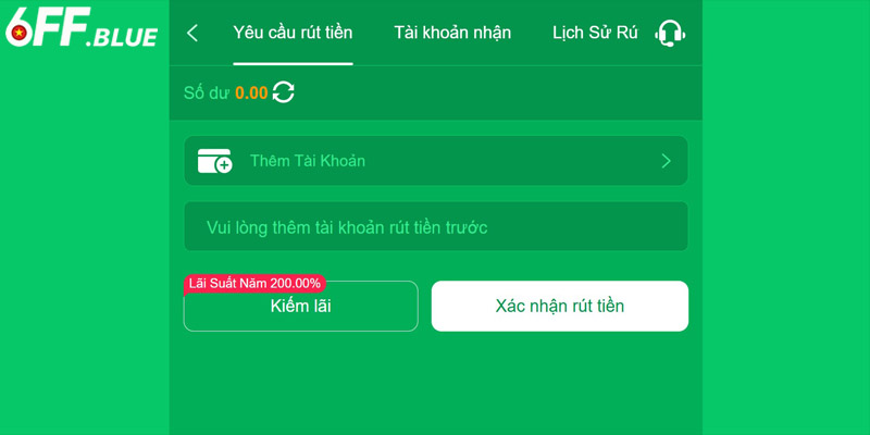 Hướng dẫn cách rút tiền 6FF 