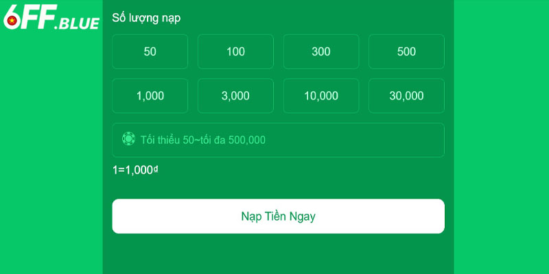 Nhập số tiền cần nạp